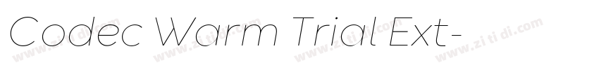 Codec Warm Trial Ext字体转换